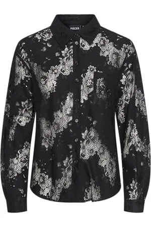 Pieces® Pcnorinne Ls Koszulka Bluzka z długim rękawem, czarna, L damska, , L