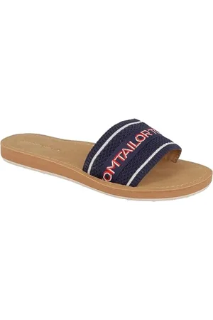 TOM TAILOR Damskie 5391604 płaskie pantofle, granatowe, rozmiar 39, , 39 eu