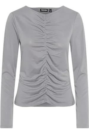 Pieces® Pcanora Ls Ruching Top Bc, , S