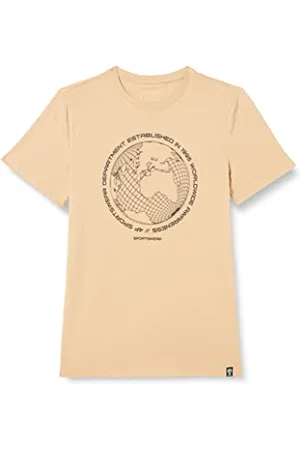 4F Męska koszulka męska TSM026 Tshirt, Light Brown, S, , S