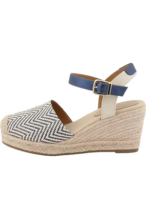 TOM TAILOR Damskie sandały klinowe 7490730004, granatowe złoto, 39 EU, , 39 eu