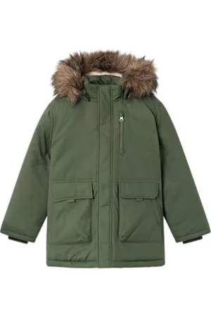 NAME IT Chłopięca kurtka NMMMASTER PB Parka, zielona, 98, , 98