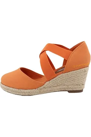 TOM TAILOR Damskie sandały klinowe 5390090020, pomarańczowe, 40 EU, , 40 EU