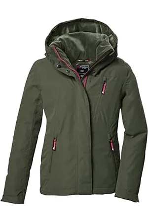 Killtec Dziewczynki Funkcjonalna kurtka/kurtka outdoorowa z kapturem KOW 356 GRLS JCKT, moos, 140, 42148-000