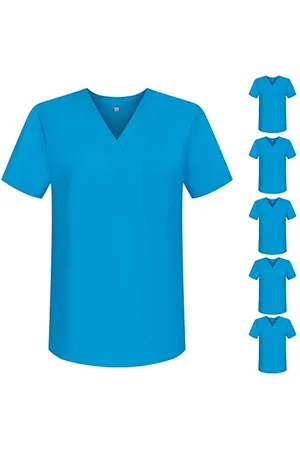 MISEMIYA Opakowanie 6 sztuk - Sanitarny Unisex MEDYCZNY Pielęgniarka Mundurowi Sanitarne, , XL