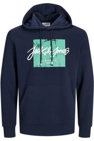 JACK & JONES Jjtiley Sweat Hood Pls męska bluza z kapturem, , 5XL duże rozmiary