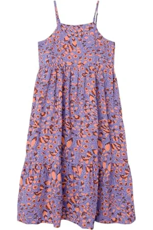 NAME IT Dziewczęca sukienka midi z paskiem Nkfjilli, , 116 cm