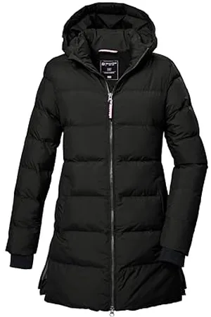 Killtec Dziewczynki Pikowana parka/parka z kapturem KOW 359 GRLS QLTD PRK, schwarz, 152, 42151-000