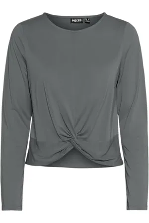 Pieces® Damska koszulka z długim rękawem Pcanora Ls Knot Top Bc, , S, , S