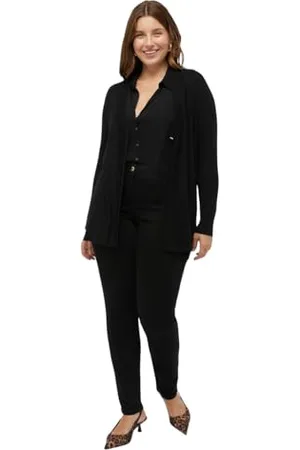 Fiorella rubino : Kardigan z wiskozy LENZING ECOVERO żółty Autumn Winter 24, , S Duże rozmiary