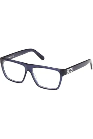 GCDS Unisex GD5032 receptujące oprawki do oczu, błyszczące niebieskie, 55, , 55