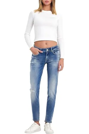 LTB Jeans Damska Julita X - Skinny Fit z niską talią i zamkiem błyskawicznym w kolorze niebieskim z mieszanki bawełny - rozmiar W27L36, , 27W / 36L