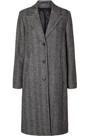 SELECTED SLFNEW ALMA WOOL COAT Herringbone NOOS płaszcz, , 36, , 36