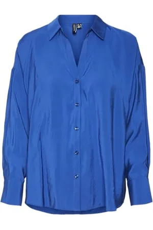 VERO MODA VMQUEENY LS Oversize Shirt WVN GA NOOS, , XL