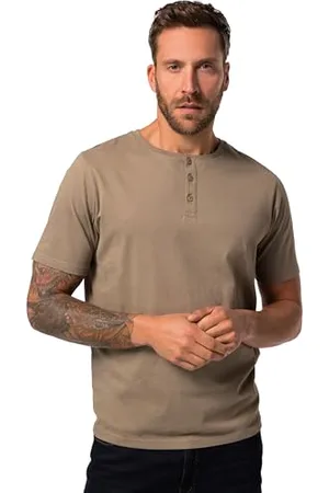 JP 1880 Męskie, duże rozmiary, Basic-Henley, , 7XL