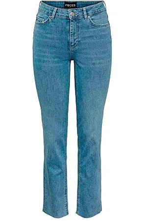 Pieces® PCDELLY Straight MW ANKL LB124 NOOS BC, , 32W / 32L