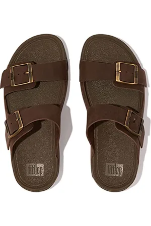 FitFlop Męskie sandały Gogh Moc skórzane wsuwane z klamrą, , 47 EU