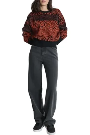 DKNY Damski sweter z nadrukiem z motywem tygrysa, , M