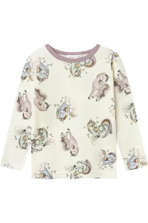 NAME IT Dziewczęca koszulka z długim rękawem Nmfwillitus Wool Ls Top Noos, , 110 cm