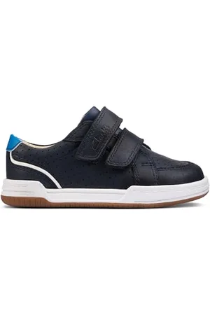 Clarks Buty chłopięce Fawn Solo T, - Navy Leather - 20 EU