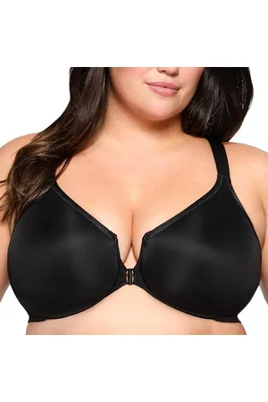 Glamorise Wonderwire duży rozmiar plus biustonosz z zapięciem z przodu, podpierający plecy, z fiszbinami nr 9265, , 80G