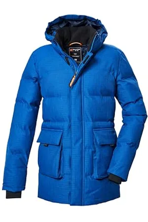 Killtec Chłopcy Pikowana parka/parka z kapturem KOW 375 BYS QLTD PRK, dunkel stahlblau, 176, 42168-000