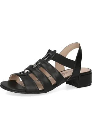 Caprice Damskie sandały 9-28283-42 z obcasem, Black Nappa, 38 EU, , 38 EU