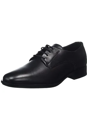 HUGO BOSS Męskie skórzane derby Colby Derb z wytłoczonym logo, rozmiar, , 42 EU