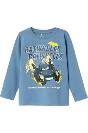 NAME IT Chłopięca koszulka z długim rękawem Nmmjatzy Batwheels Ls Top Noos Wab, , 98