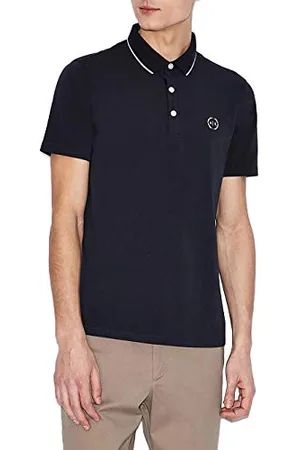 Armani Exchange Męska koszulka polo 8nzf70, niebieski, XXL