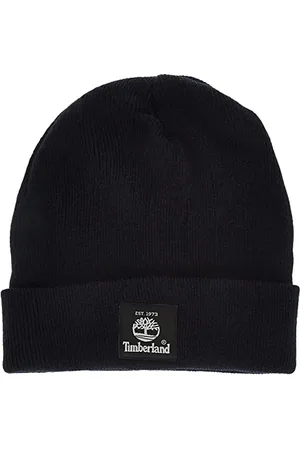 Timberland Męska czapka z krótkim rękawem z tkaną etykietą na zimną pogodę, ciemnoniebieski, Rozmiar uniwersalny