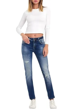 LTB Jeans Aspen Y - Slim Fit ze średnią talią i zamkiem błyskawicznym w kolorze niebieskim z mieszanki bawełny - rozmiar W29L30, , 29W / 30L
