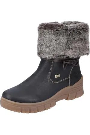 Remonte Damskie buty D0E70 półdługie, czarne/Sigaro / 01, 41 EU