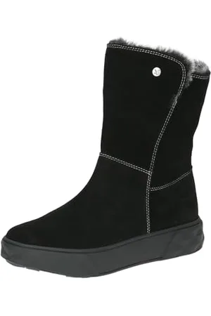 Caprice Damskie buty 9-26403-43, modne buty, czarne zamsz, 37 EU szerokie, , 37 EU Weit