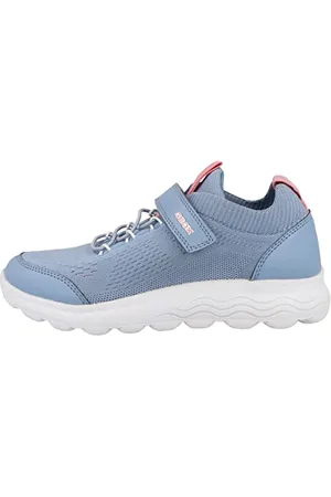 Geox Dziewczęce J Spherica Girl Sneaker, indygo lt coral, 35 EU