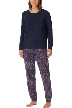 Schiesser Damska piżama zestaw długich ze ściągaczami, miękka bawełna, comfort Interlock, , 36