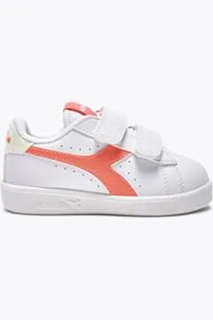 Diadora Game P TD Girl, Trampki dla dziewczyn, Fusion Coral/White, 21 EU, , 21 EU