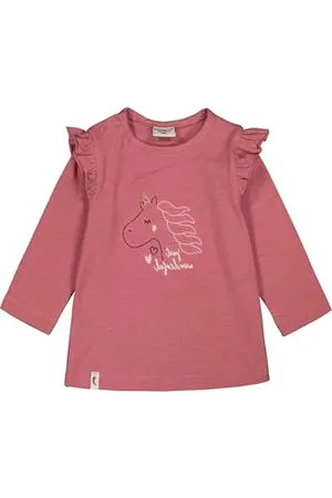 Salt & Pepper Dziewczęta B.Girls Ls Unicorn Head Emb zestaw t-shirtów dla niemowląt i małych dzieci, , 80