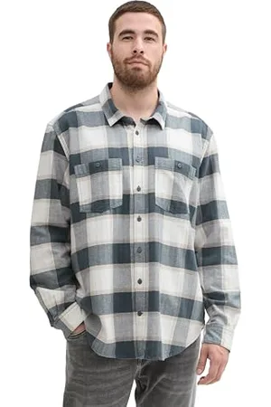 TOM TAILOR Męska koszula Plussize Comfort Fit w kratkę, , 4XL Duże rozmiary