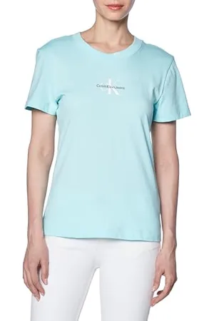 Calvin Klein Jeans Damska koszulka Monologo Slim Tee S/S Knit Tops, , XS