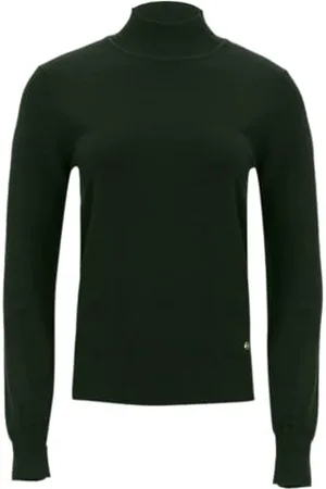 LTB Jeans Damski sweter z golfem slim Gisowa w kolorze zielonym z mieszanki wiskozy - rozmiar XL, , XL