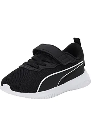 PUMA Unisex Baby Flyer Flex Ac Inf Sneaker, White Black - 20 EU