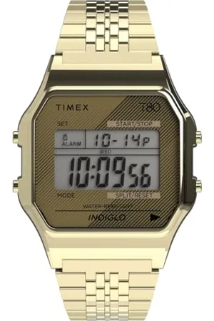 Timex Zegarek T80 złota koperta 34mm z bransoletą ze stali nierdzewnej TWR79200
