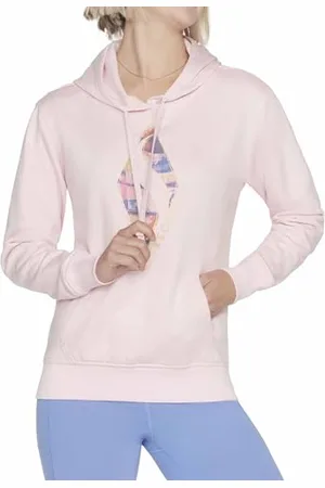 Skechers Skech-Sweats Akwarela Diament Pulower Bluza z kapturem Różowa, , 3XL