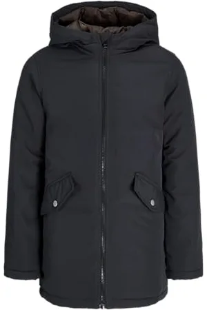 JACK & JONES JACK&JONES JJLOOP kurtka męska JNR Parka, czarna, 152, , 152