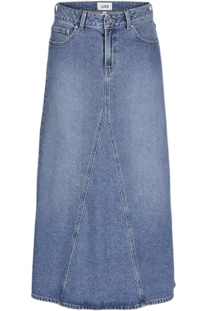 JACK & JONES Jxrida Denim Mw Ankle Skirt DNM spódnica dżinsowa, , S