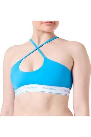 Calvin Klein Damski Braletka Halter, Malibu Niebieski, L, , L