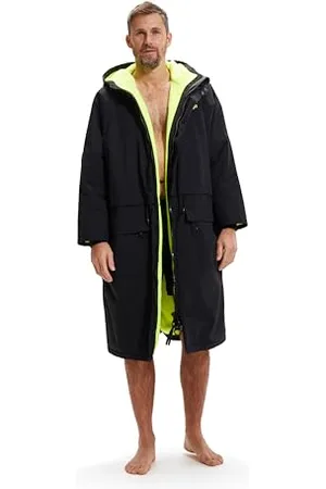 Speedo Szlafrok kąpielowy unisex | pływanie na otwartej wodzie | szlafrok suszący | właściwości ręcznikowe, czarny/hiper żółty, XL, , XL