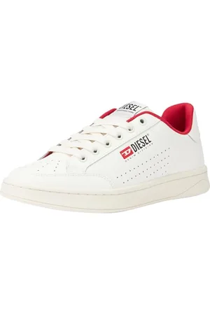 Diesel Męskie S-Athene VTG Sneakersy Low-Top, EGRET/Tango RED, 45 EU, , 44.5 EU