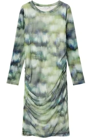 NAME IT Dziewczęca sukienka z dżerseju Nkfosejle Ls Dress Box, , 116